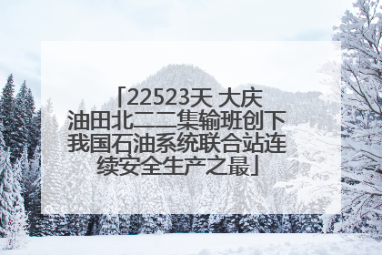 22523天 大庆油田北二二集输班创下我国石油系统联合站连续安全生产之最