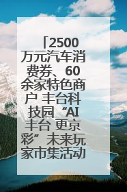 2500万元汽车消费券、60余家特色商户 丰台科技园“AI丰台 更京彩”未来玩家市集活动正式开幕