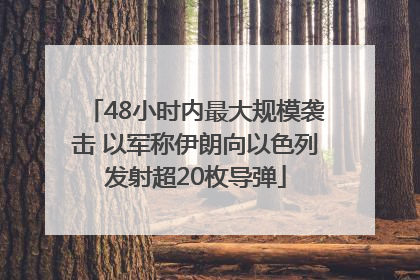 48小时内最大规模袭击 以军称伊朗向以色列发射超20枚导弹