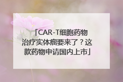 CAR-T细胞药物治疗实体瘤要来了？这款药物申请国内上市